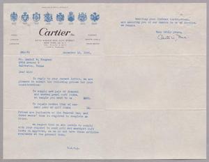 [Letter from Cartier, Inc. to Daniel W. Kempner, December 12, 1955]