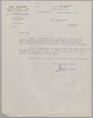 [Letter from Pierre Chardine to Daniel W. Kempner, December 2, 1955]