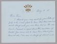Letter: [Handwritten letter from Rosa Anspach to Daniel W. Kempner, August 19…