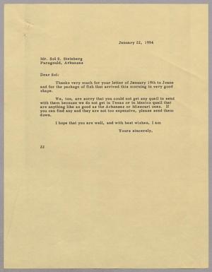 [Letter from D. W. Kempner to Sol S. Steinberg, January 22, 1954]