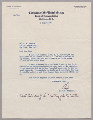 [Letter from Congress of the United States to D. W. Kempner, August 3, 1954]