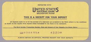 [Receipt for a Bank Deposit, December 14, 1953]