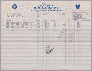 [Invoice from Group Hospital Service, Inc., August 1955]