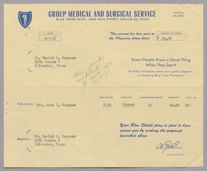 [Invoice for Patient Care, March 1955]