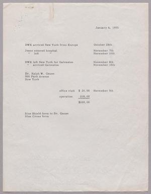 [Letter from Blue Shield to Ralph W. Gause, January 4, 1955]