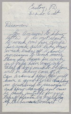 [Handwritten letter from George Reich to Daniel W. Kempner, December 1955]