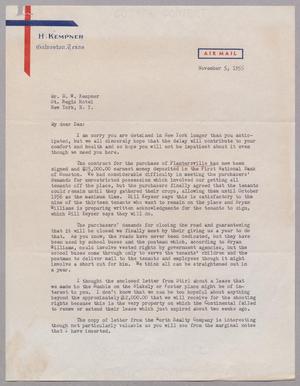 [Letter from Isaac H. Kempner to Daniel W. Kempner, November 5, 1955]