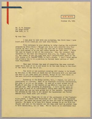 [Letter from Isaac H. Kempner to Daniel W. Kempner, October 29, 1955]