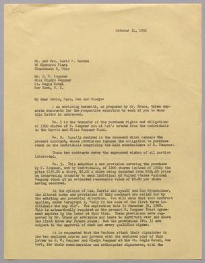 [Letter from Isaac H. Kempner to Mr. and Mrs. David F. Weston, Daniel W. Kempner and Gladys Kempner, October 24, 1955]