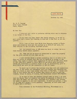 [Letter from I. H. Kempner to D. W. Kempner, October 12, 1955]