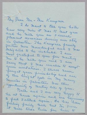 [Handwritten Letter from Francis Royall to Mr. and Mrs. Kempner, April 19]