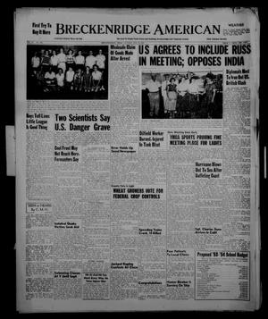 Breckenridge American (Breckenridge, Tex.), Vol. 33, No. 184, Ed. 1 Sunday, August 16, 1953