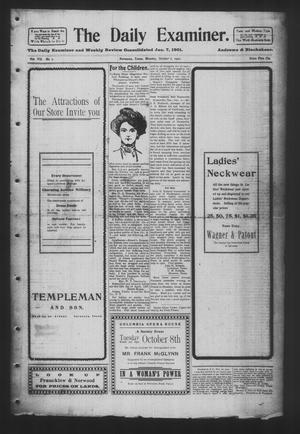 The Daily Examiner. (Navasota, Tex.), Vol. 7, No. 2, Ed. 1 Monday, October 7, 1901