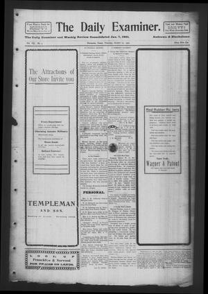 Primary view of object titled 'The Daily Examiner. (Navasota, Tex.), Vol. 7, No. 9, Ed. 1 Tuesday, October 15, 1901'.