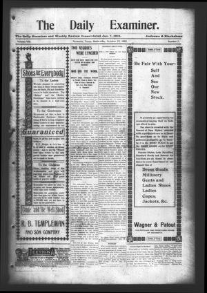 The Daily Examiner. (Navasota, Tex.), Vol. 8, No. 7, Ed. 1 Wednesday, October 22, 1902