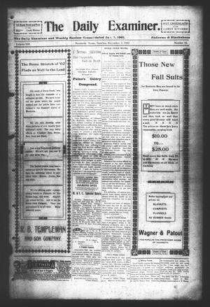 The Daily Examiner. (Navasota, Tex.), Vol. 8, No. 41, Ed. 1 Tuesday, December 2, 1902
