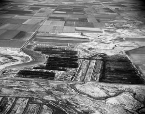 [Aerial Photograph of Feed Yards in Winter]