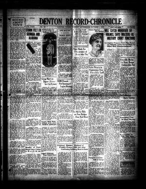 Denton Record-Chronicle (Denton, Tex.), Vol. 29, No. 41, Ed. 1 Tuesday, October 1, 1929