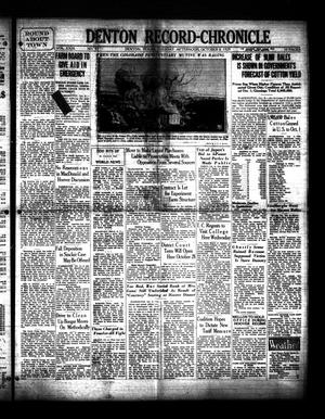 Denton Record-Chronicle (Denton, Tex.), Vol. 29, No. 47, Ed. 1 Tuesday, October 8, 1929