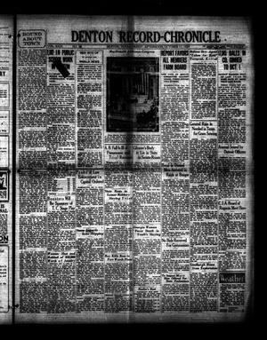 Denton Record-Chronicle (Denton, Tex.), Vol. 29, No. 50, Ed. 1 Friday, October 11, 1929