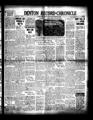 Denton Record-Chronicle (Denton, Tex.), Vol. 29, No. 77, Ed. 1 Tuesday, November 12, 1929