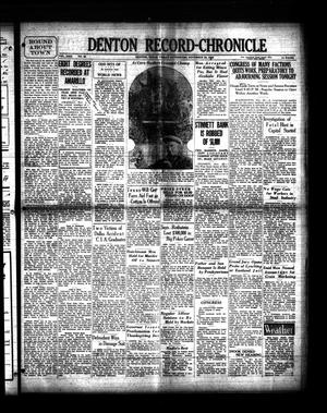 Primary view of object titled 'Denton Record-Chronicle (Denton, Tex.), Vol. 29, No. 86, Ed. 1 Friday, November 22, 1929'.
