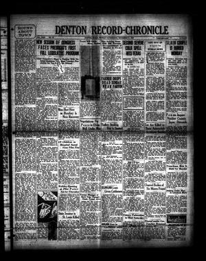 Primary view of object titled 'Denton Record-Chronicle (Denton, Tex.), Vol. 29, No. 94, Ed. 1 Monday, December 2, 1929'.