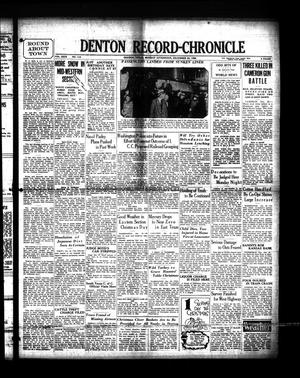 Primary view of object titled 'Denton Record-Chronicle (Denton, Tex.), Vol. 29, No. 112, Ed. 1 Monday, December 23, 1929'.