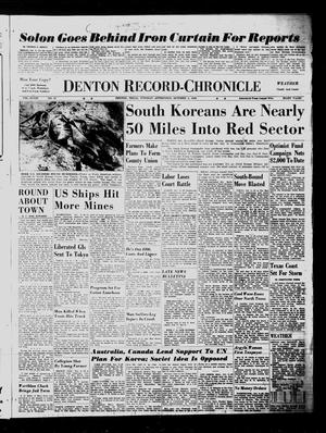 Denton Record-Chronicle (Denton, Tex.), Vol. 48, No. 45, Ed. 1 Tuesday, October 3, 1950