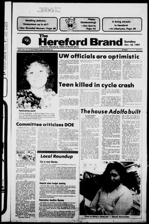 The Hereford Brand (Hereford, Tex.), Vol. 87, No. 75, Ed. 1 Sunday, October 18, 1987