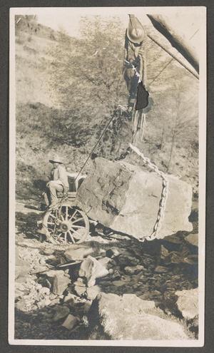 Primary view of object titled '[Harry Grierson Builds Dam]'.