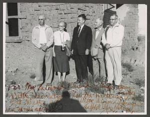 Primary view of object titled '[Five Founders of Historical Society at Fort Davis]'.