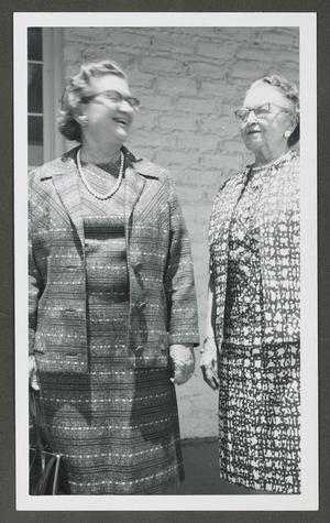 Primary view of object titled '[Pansy Espy and Alice Grierson Laughing]'.
