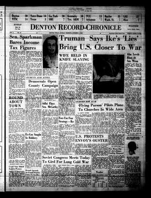 Denton Record-Chronicle (Denton, Tex.), Vol. 50, No. 46, Ed. 1 Sunday, October 5, 1952