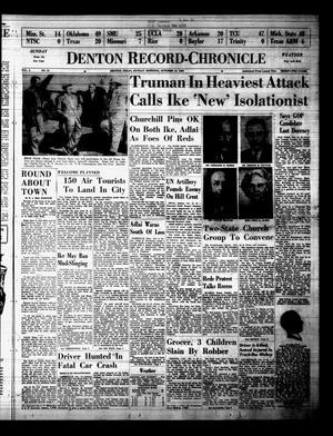 Denton Record-Chronicle (Denton, Tex.), Vol. 50, No. 52, Ed. 1 Sunday, October 12, 1952