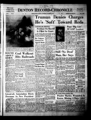 Denton Record-Chronicle (Denton, Tex.), Vol. 50, No. 59, Ed. 1 Tuesday, October 21, 1952