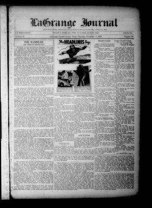 Primary view of object titled 'La Grange Journal (La Grange, Tex.), Vol. 59, No. 46, Ed. 1 Thursday, November 17, 1938'.