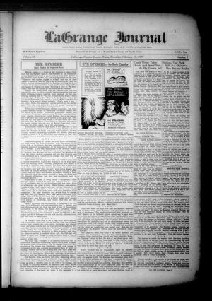La Grange Journal (La Grange, Tex.), Vol. 60, No. 7, Ed. 1 Thursday, February 16, 1939