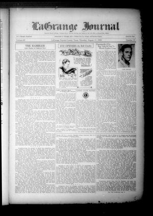 Primary view of object titled 'La Grange Journal (La Grange, Tex.), Vol. 60, No. 33, Ed. 1 Thursday, August 17, 1939'.