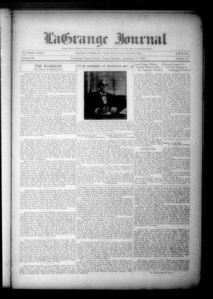 La Grange Journal (La Grange, Tex.), Vol. 60, No. 37, Ed. 1 Thursday, September 14, 1939