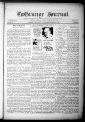 La Grange Journal (La Grange, Tex.), Vol. 60, No. 46, Ed. 1 Thursday, November 16, 1939