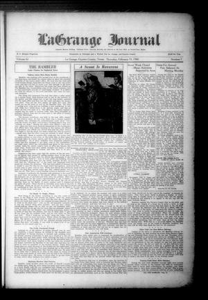 La Grange Journal (La Grange, Tex.), Vol. 61, No. 7, Ed. 1 Thursday, February 15, 1940