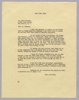 [Letter from Daniel W. Kempner to Bruce Webster, June 17, 1949]