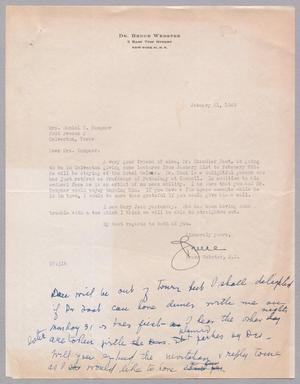 [Letter from Dr. Bruce Webster to Jeane Kempner, January 21, 1949]