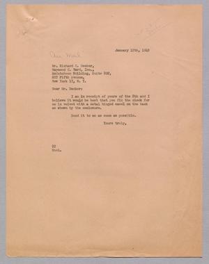 [Letter from Daniel W. Kempner to Richard C. Decker, January 12, 1949]