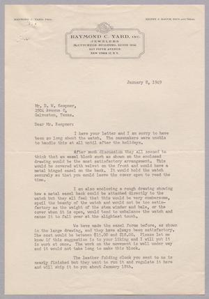 [Letter from Raymond C. Yard, Incorporated to Daniel W. Kempner, January 8, 1949]