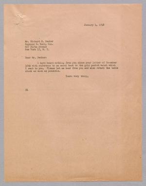 [Letter from Daniel Webster Kempner to Richard C. Decker, January 4, 1948]