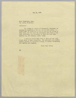 [Letter from Daniel W. Kempner to Karl Bissinger Incorporated, May 31, 1950]
