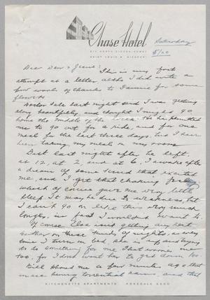 Primary view of object titled '[Handwritten Letter from Joseph R. Bertig to Daniel W. Kempner and Jeane Bertig Kempner, May 20, 1950]'.