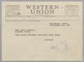Primary view of [Telegram from Jeane and D. W. Kempner to Lena Carroll, November 22, 1950]